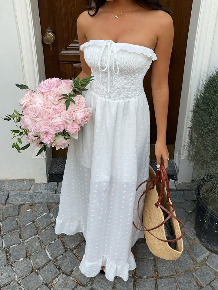 Rochie maxi SHEIN, alb