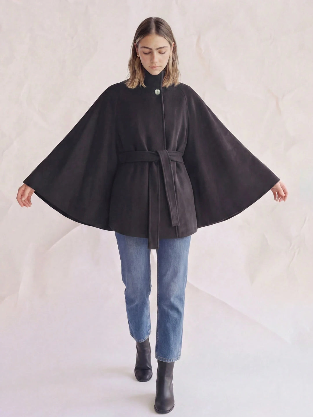 Poncho SHEIN, negru