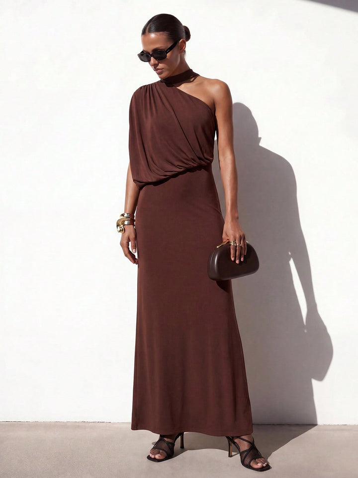 Rochie maxi SHEIN, maro