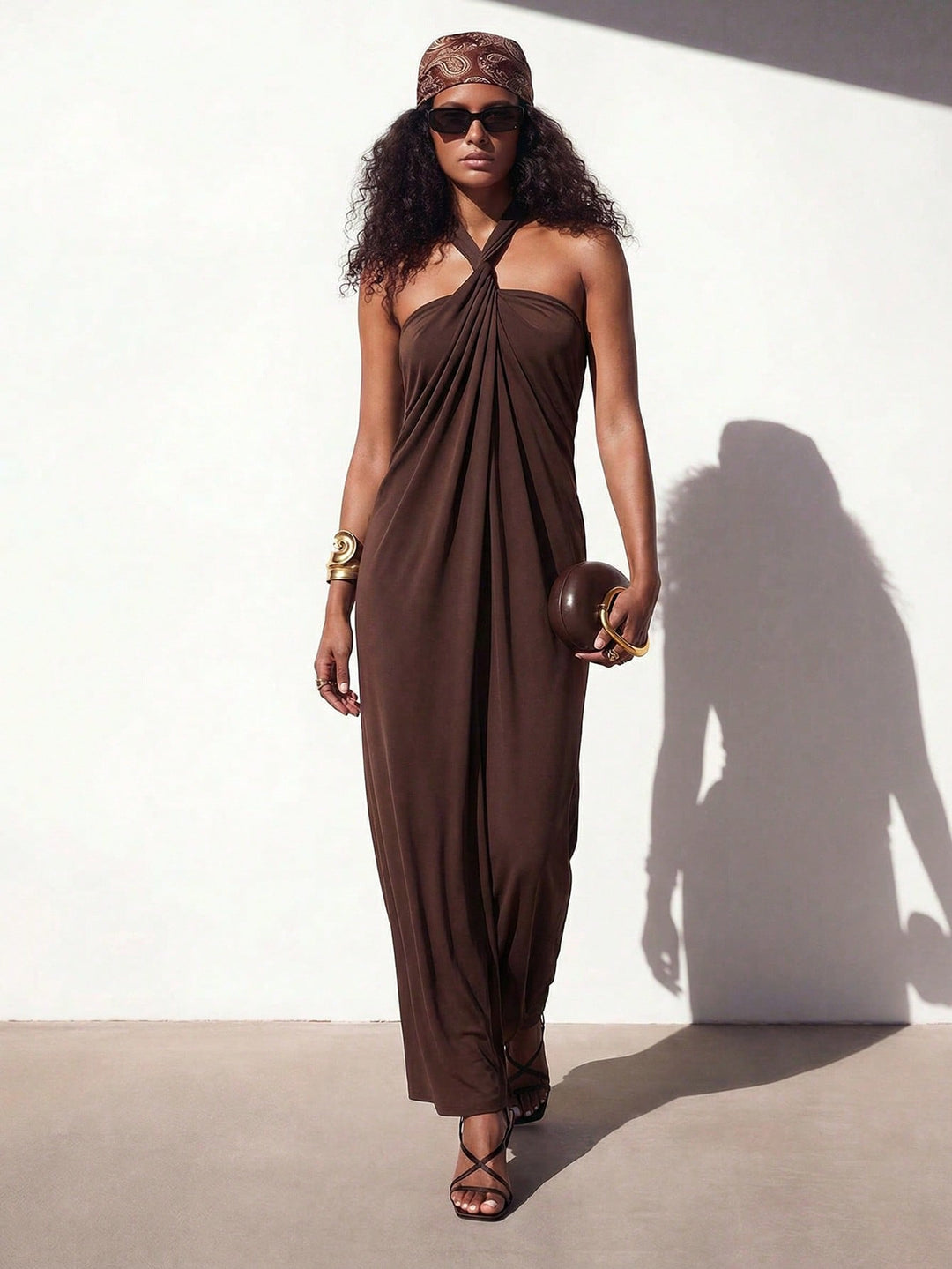 Rochie maxi SHEIN, maro