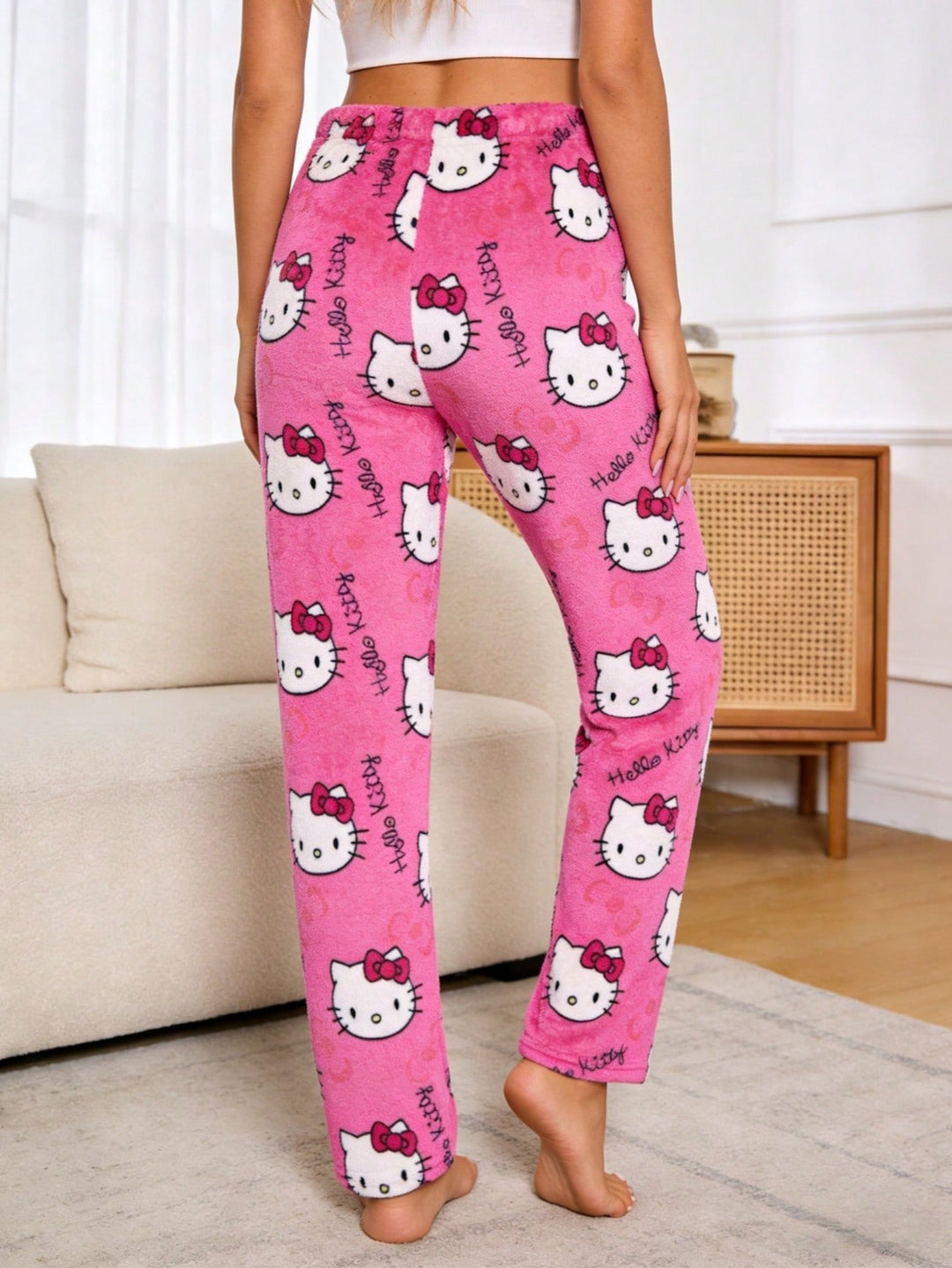 Pantaloni de pijama SHEIN, roz