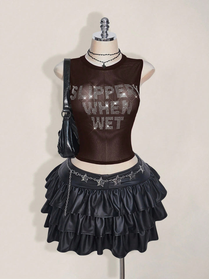 Top SHEIN, negru