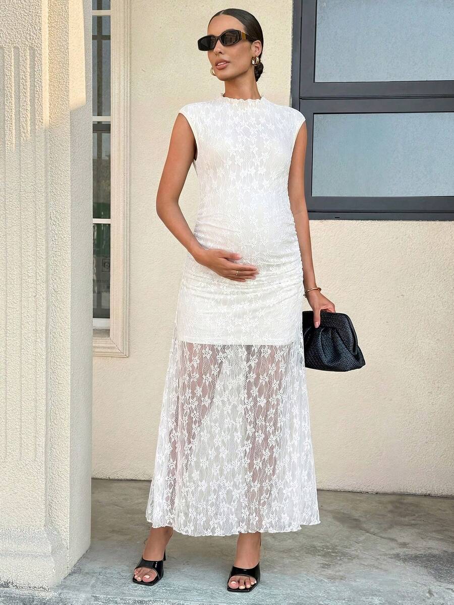 Rochie midi SHEIN, crem
