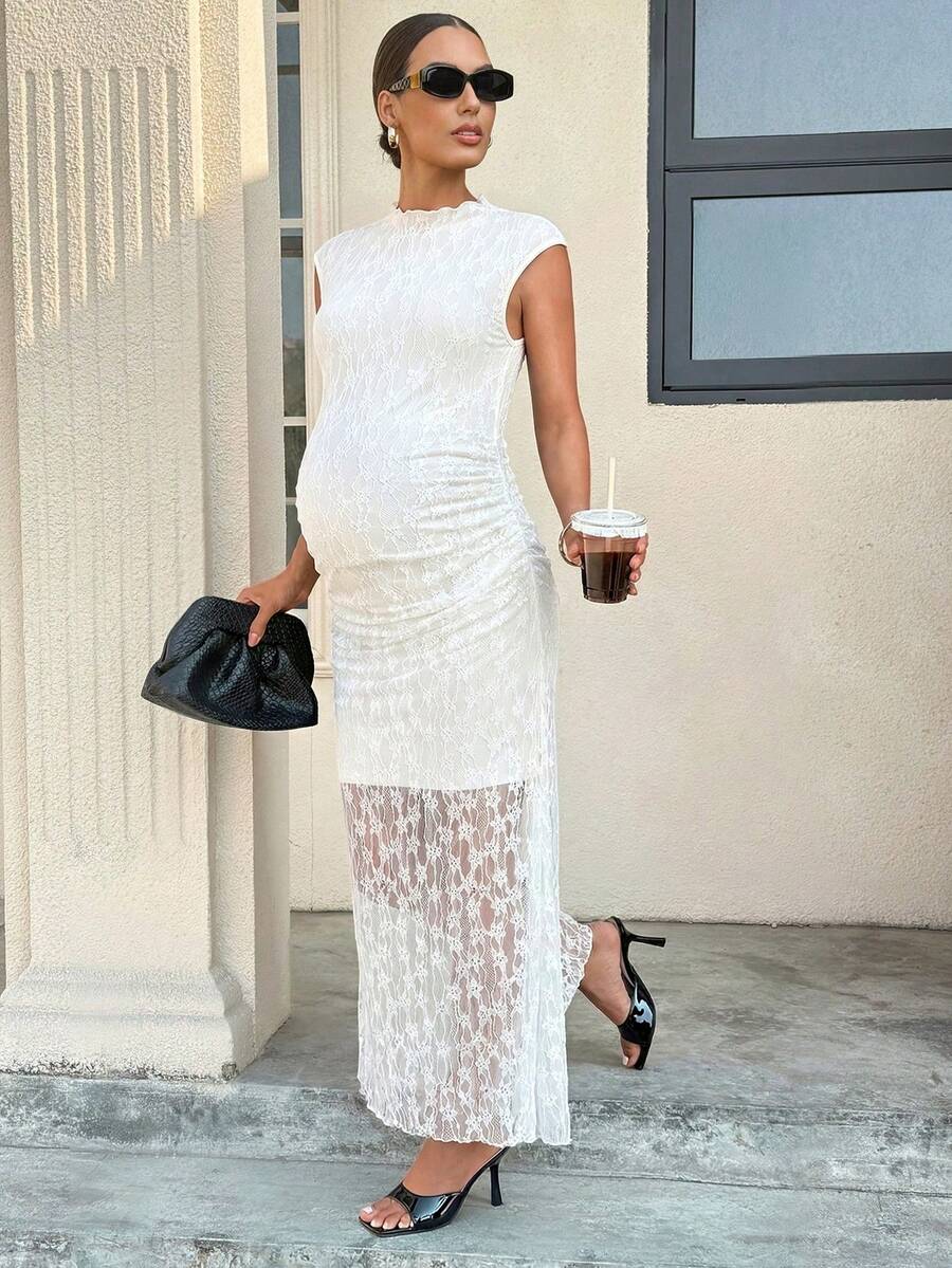 Rochie midi SHEIN, crem