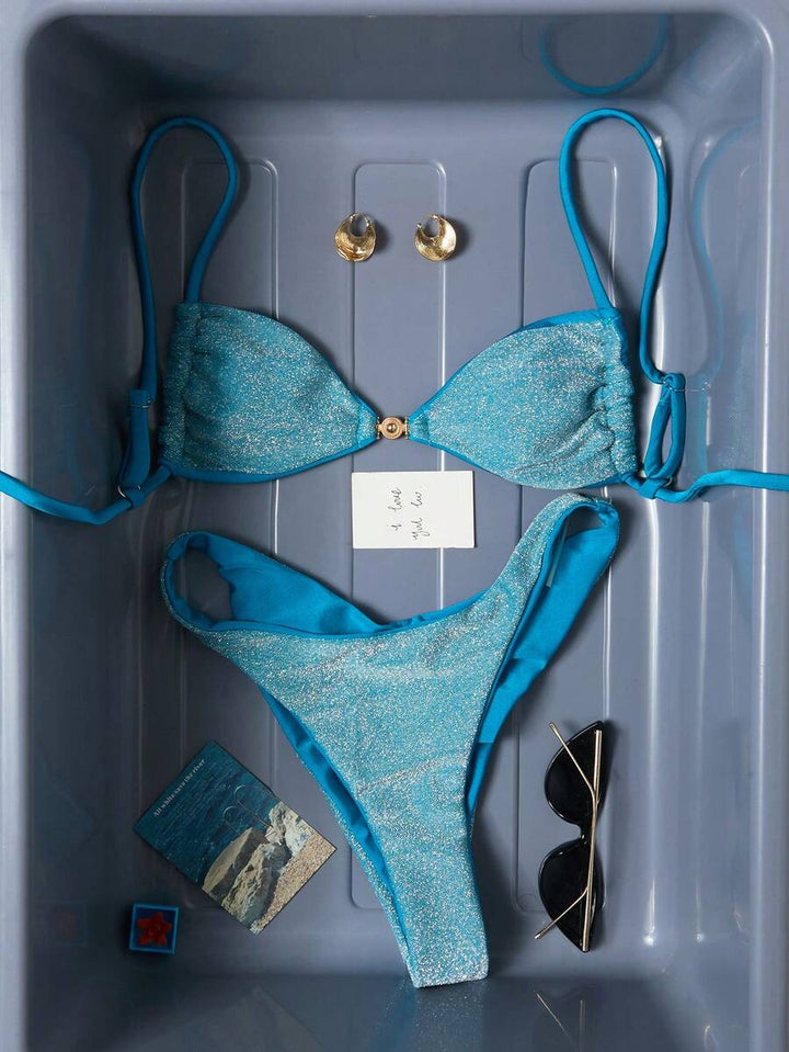 Costum de baie SHEIN, albastru
