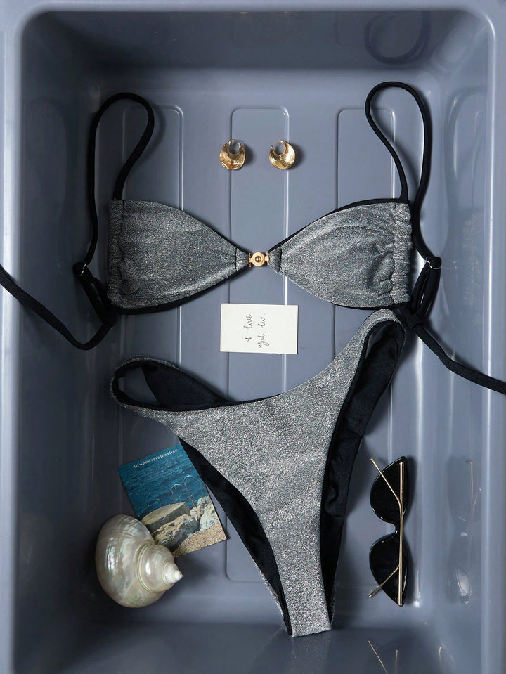 Set bikini SHEIN, negru