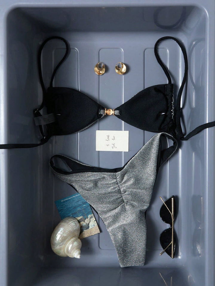 Set bikini SHEIN, negru