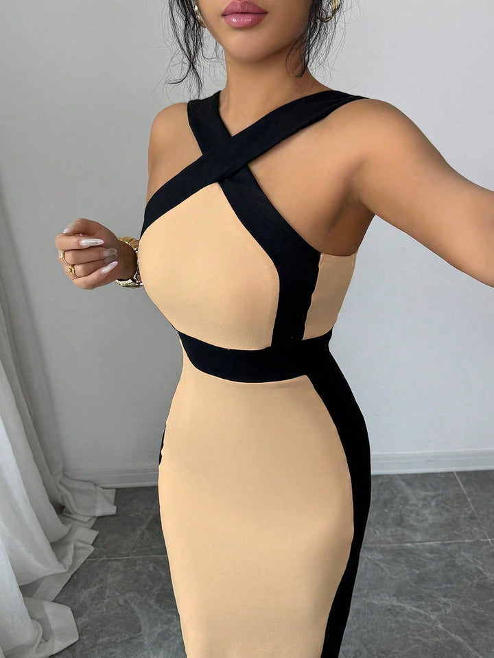 Rochie midi SHEIN, kaki