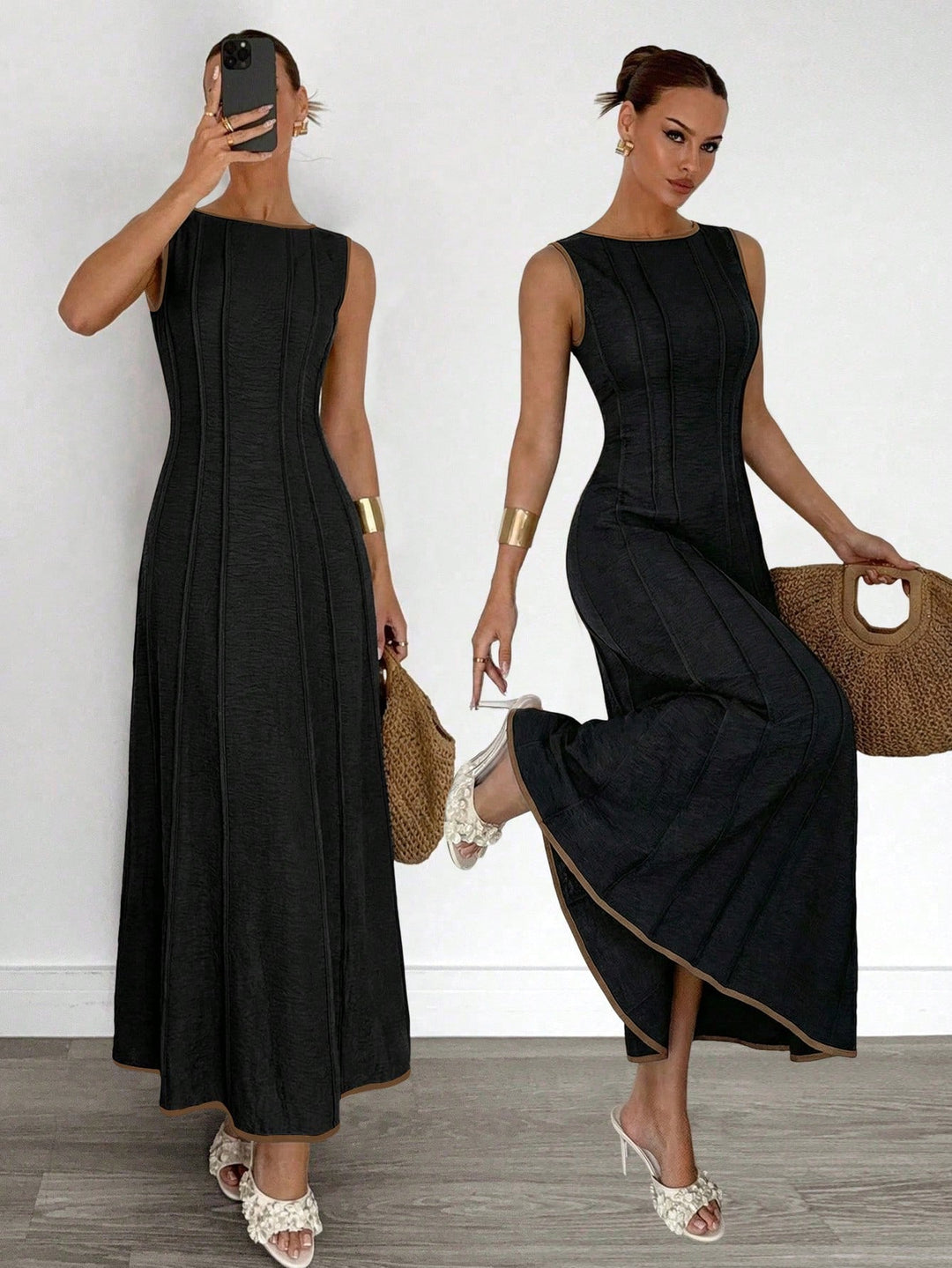 Rochie maxi SHEIN, negru