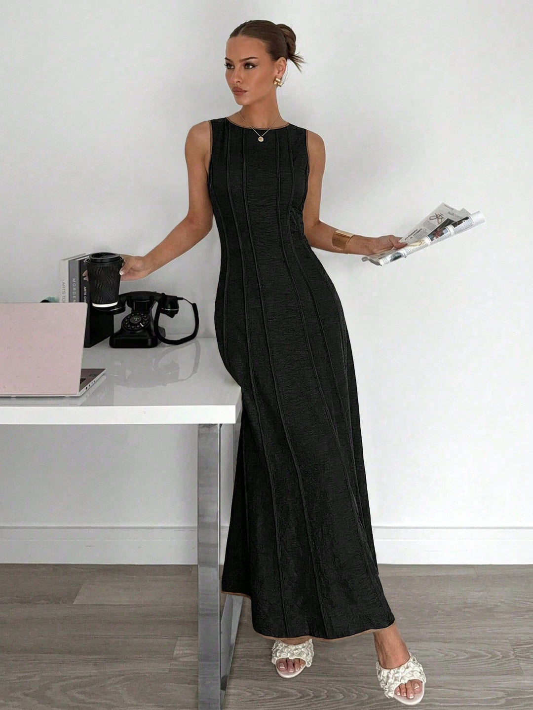 Rochie maxi SHEIN, negru