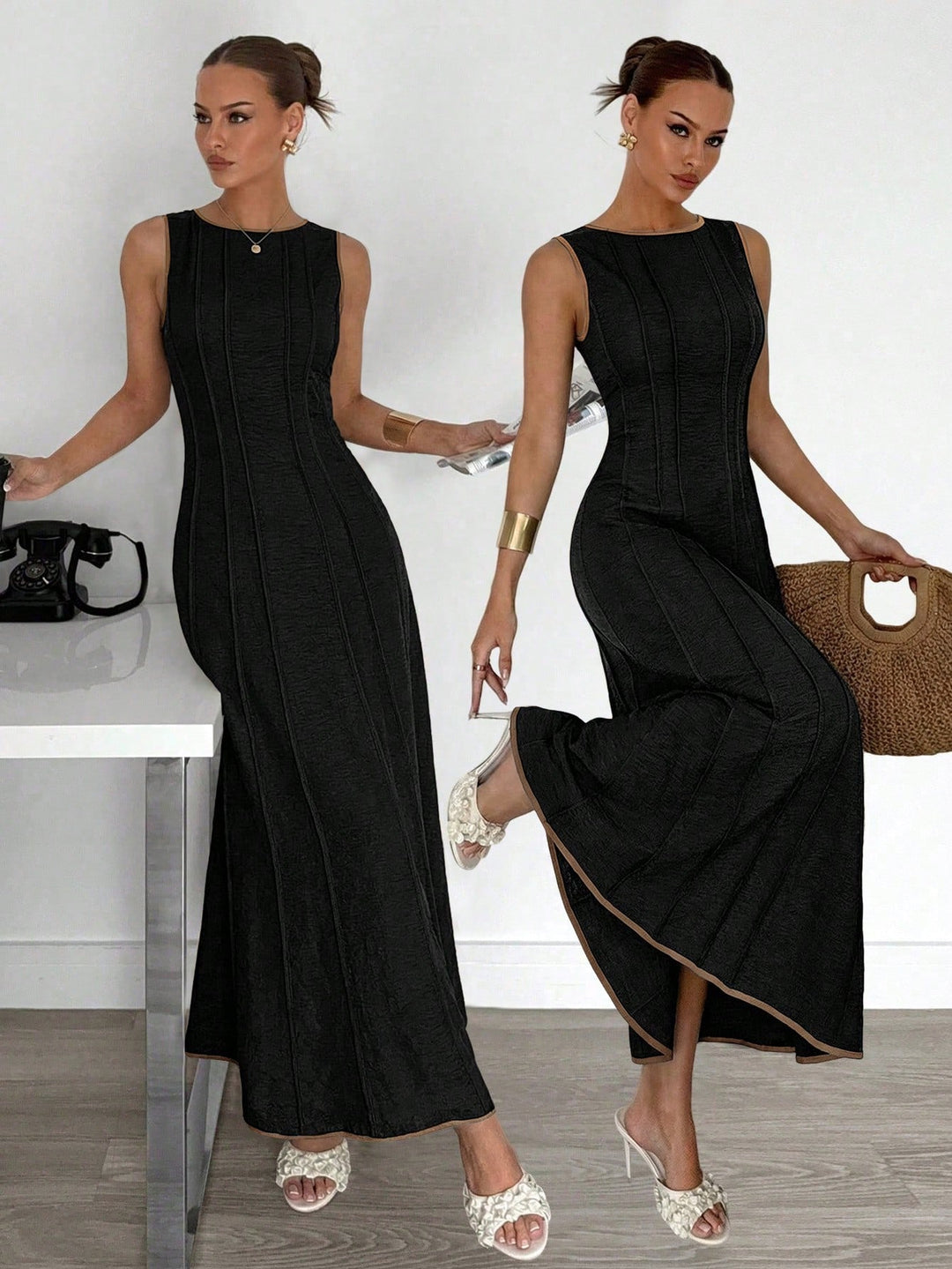 Rochie maxi SHEIN, negru