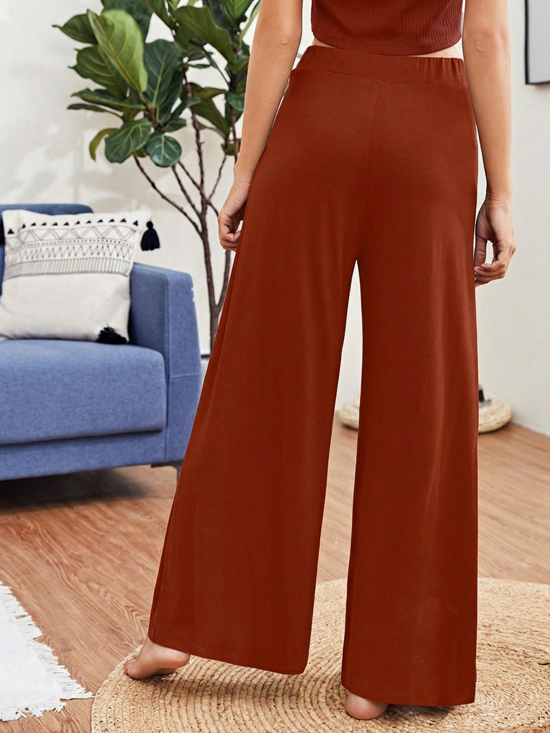 Pantaloni SHEIN, maro