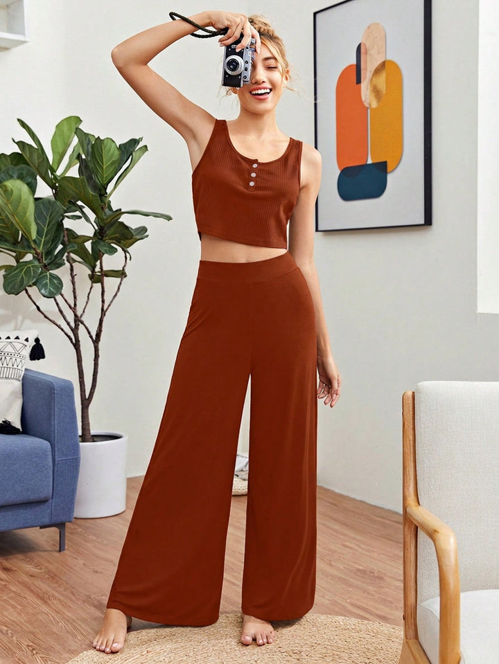 Pantaloni SHEIN, maro