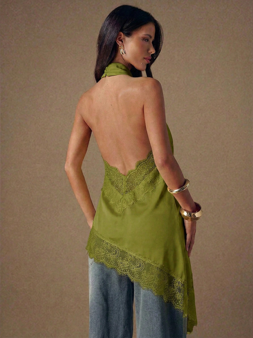 Top SHEIN, kaki