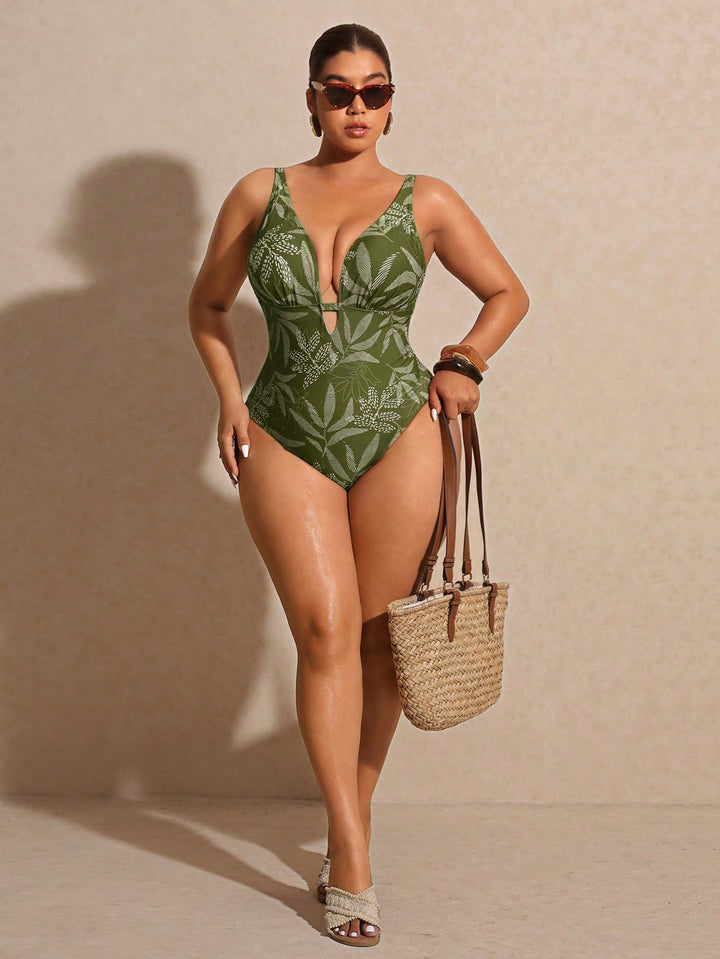Costum de baie SHEIN, verde
