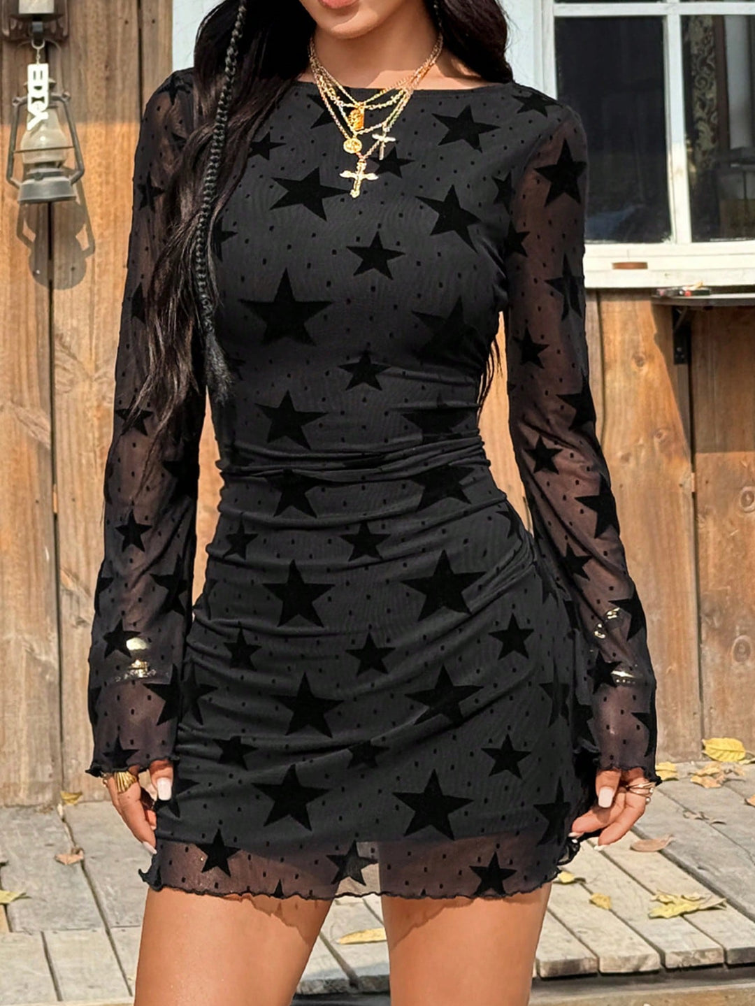 Rochie mini SHEIN, maro