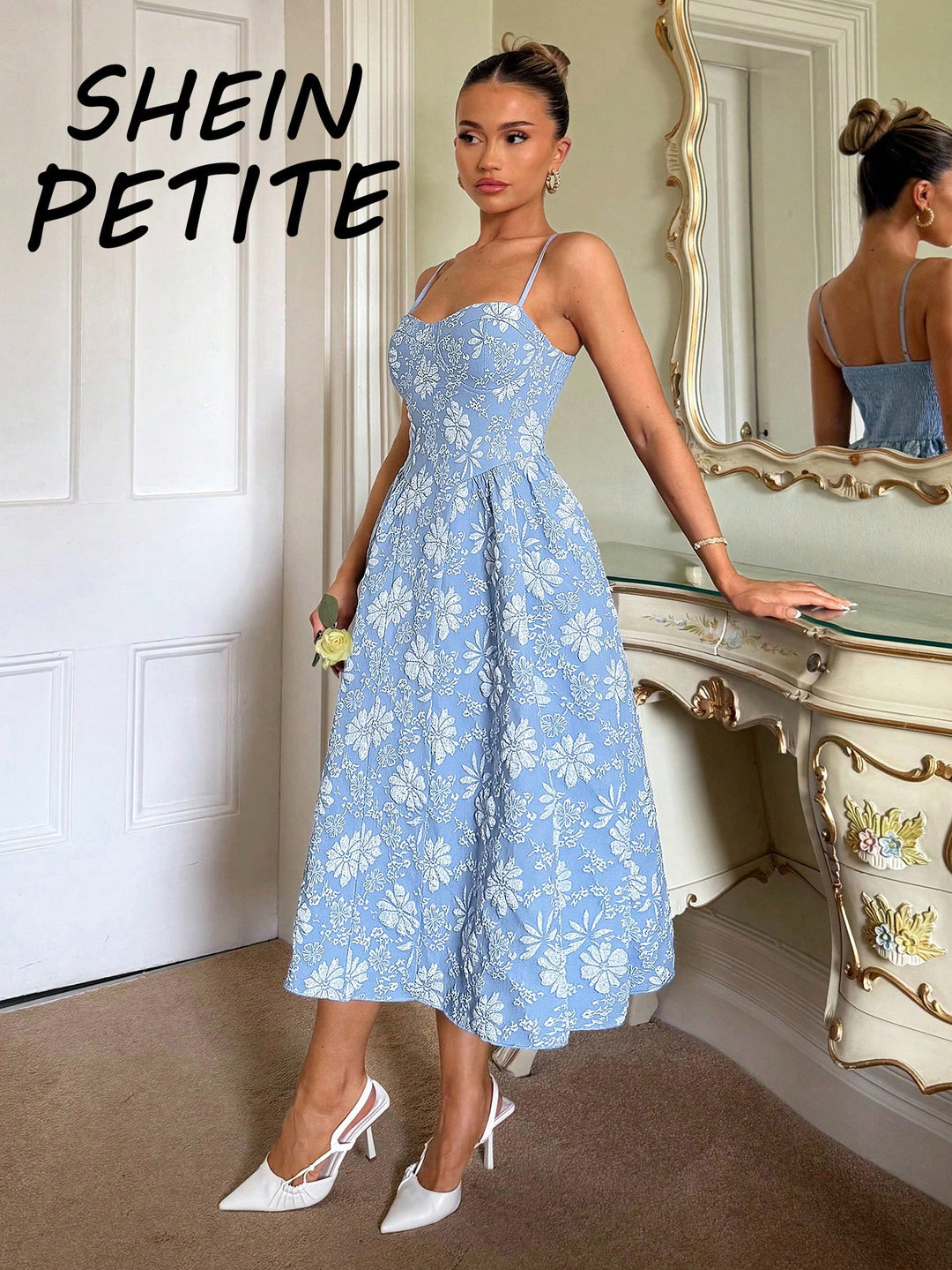 Rochie midi SHEIN, albastru
