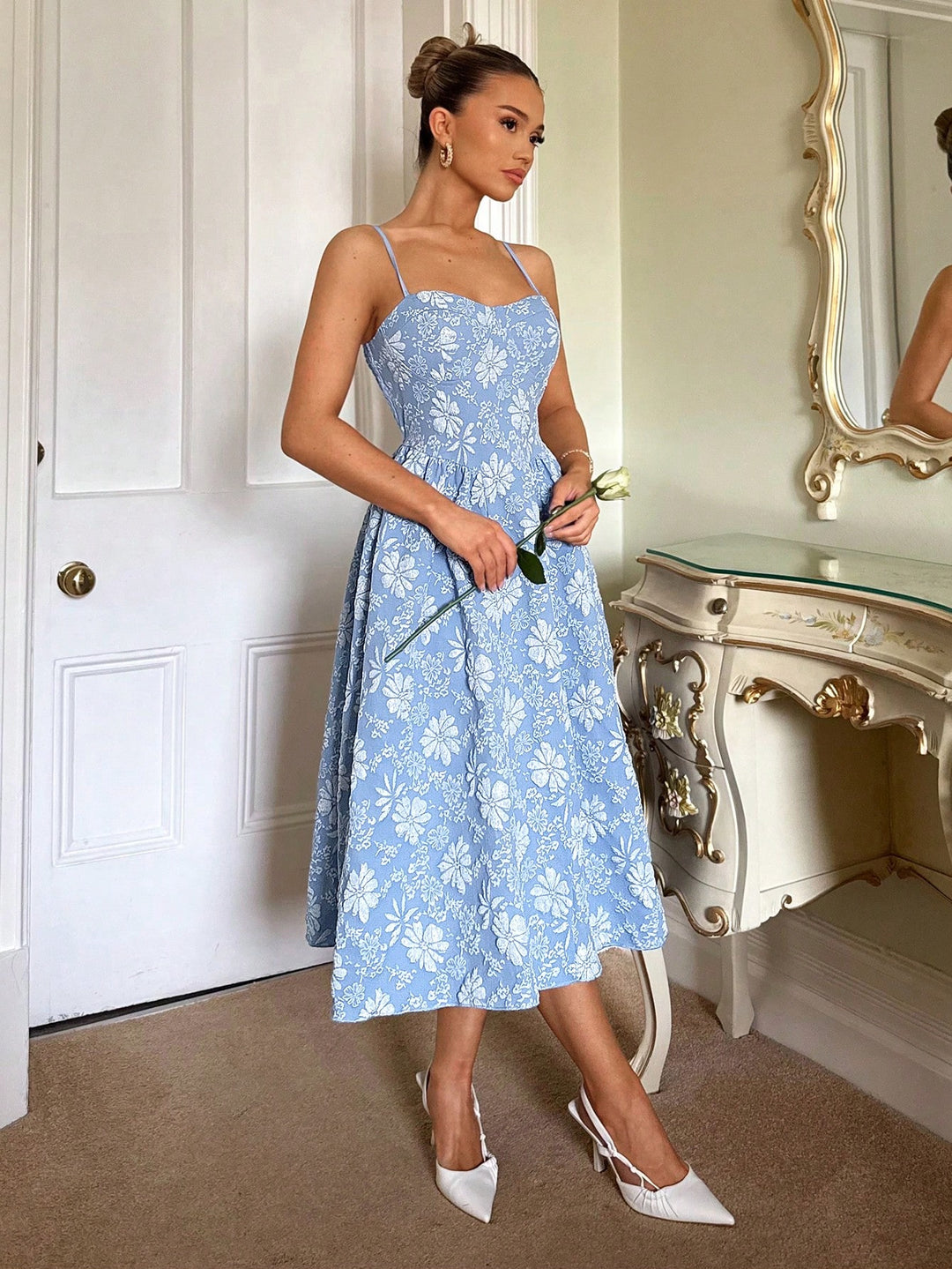 Rochie midi SHEIN, albastru