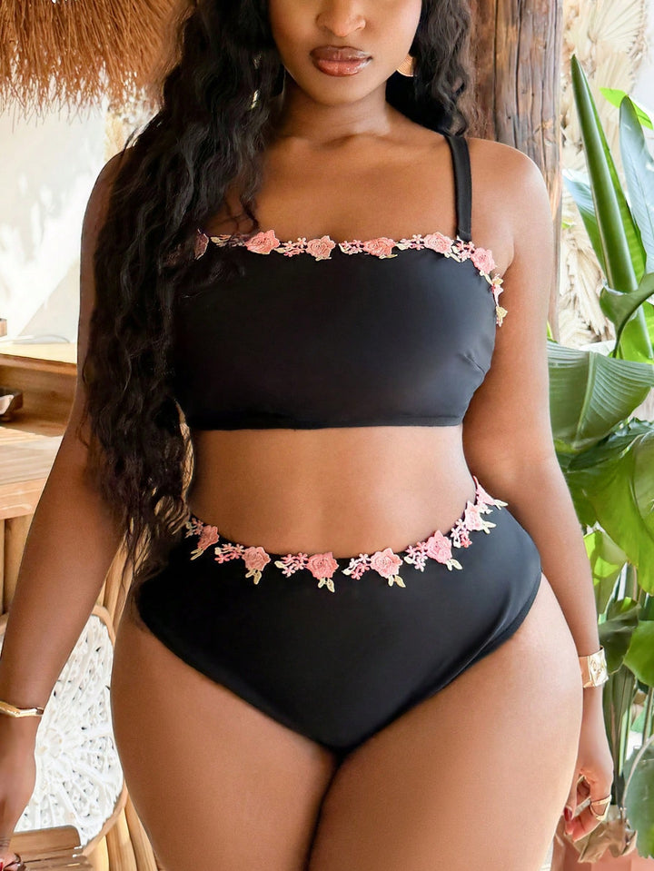 Set bikini de baie SHEIN, negru