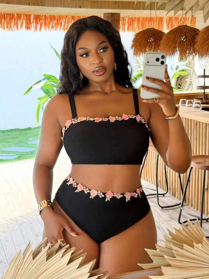 Set bikini de baie SHEIN, negru