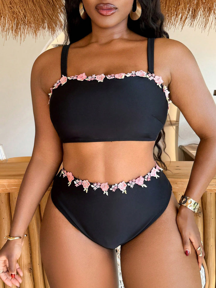 Set bikini de baie SHEIN, negru