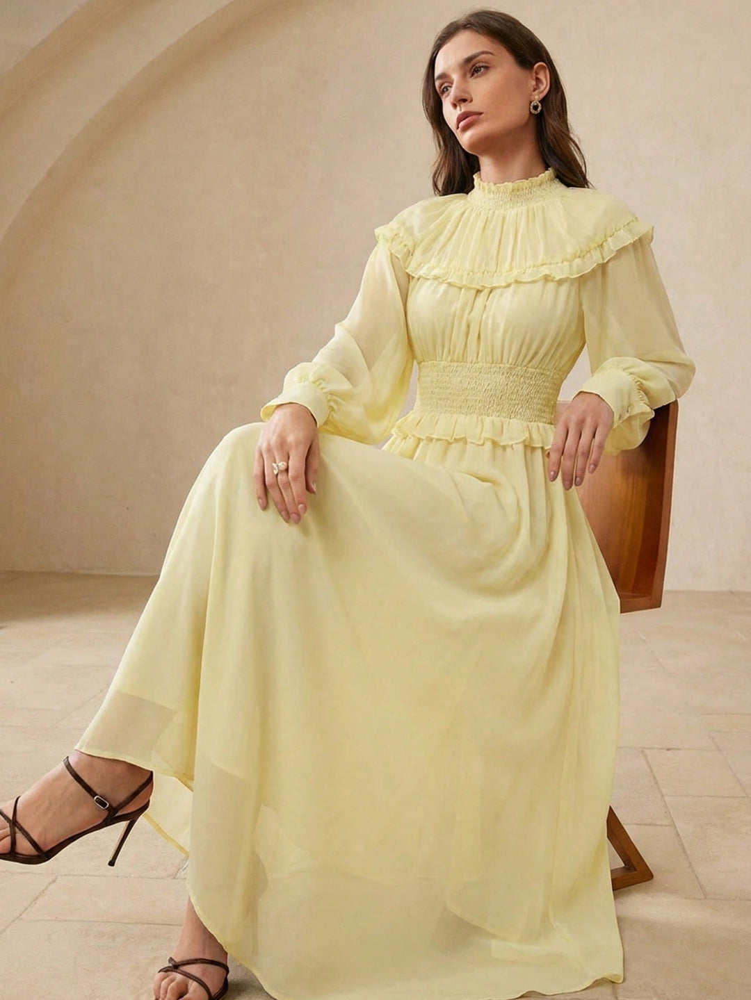 Rochie maxi SHEIN, galben
