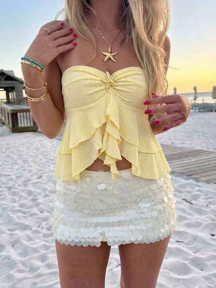 Top SHEIN, galben