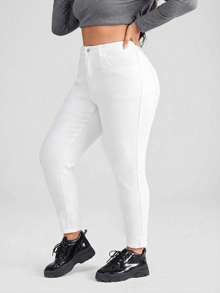 Jeans SHEIN, alb