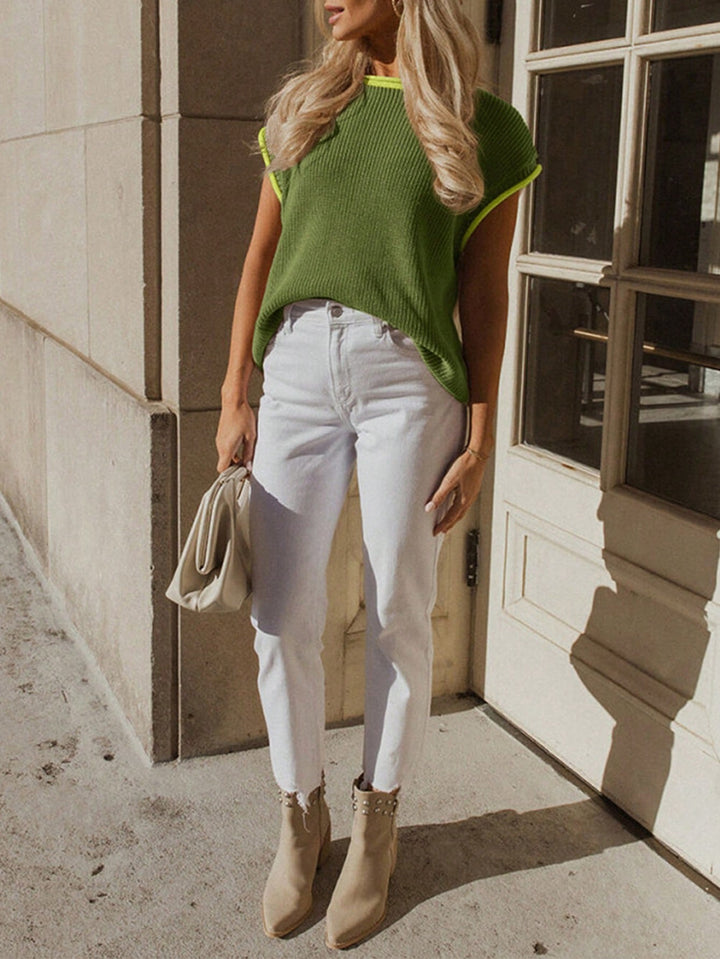 Top tricot SHEIN, verde