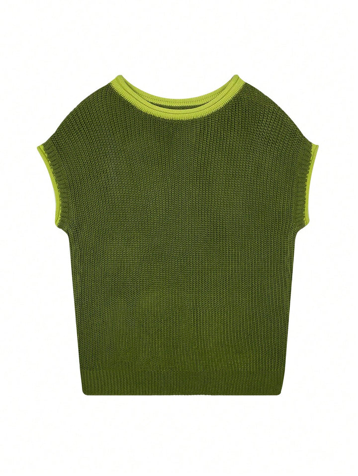 Top tricot SHEIN, verde