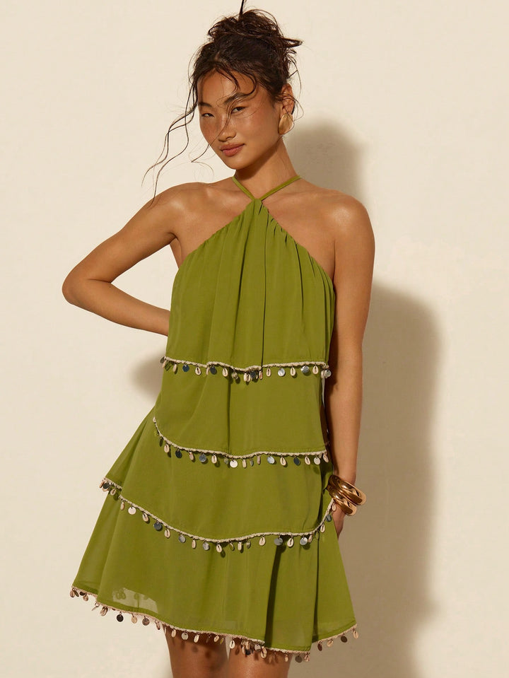 Rochie mini SHEIN, verde