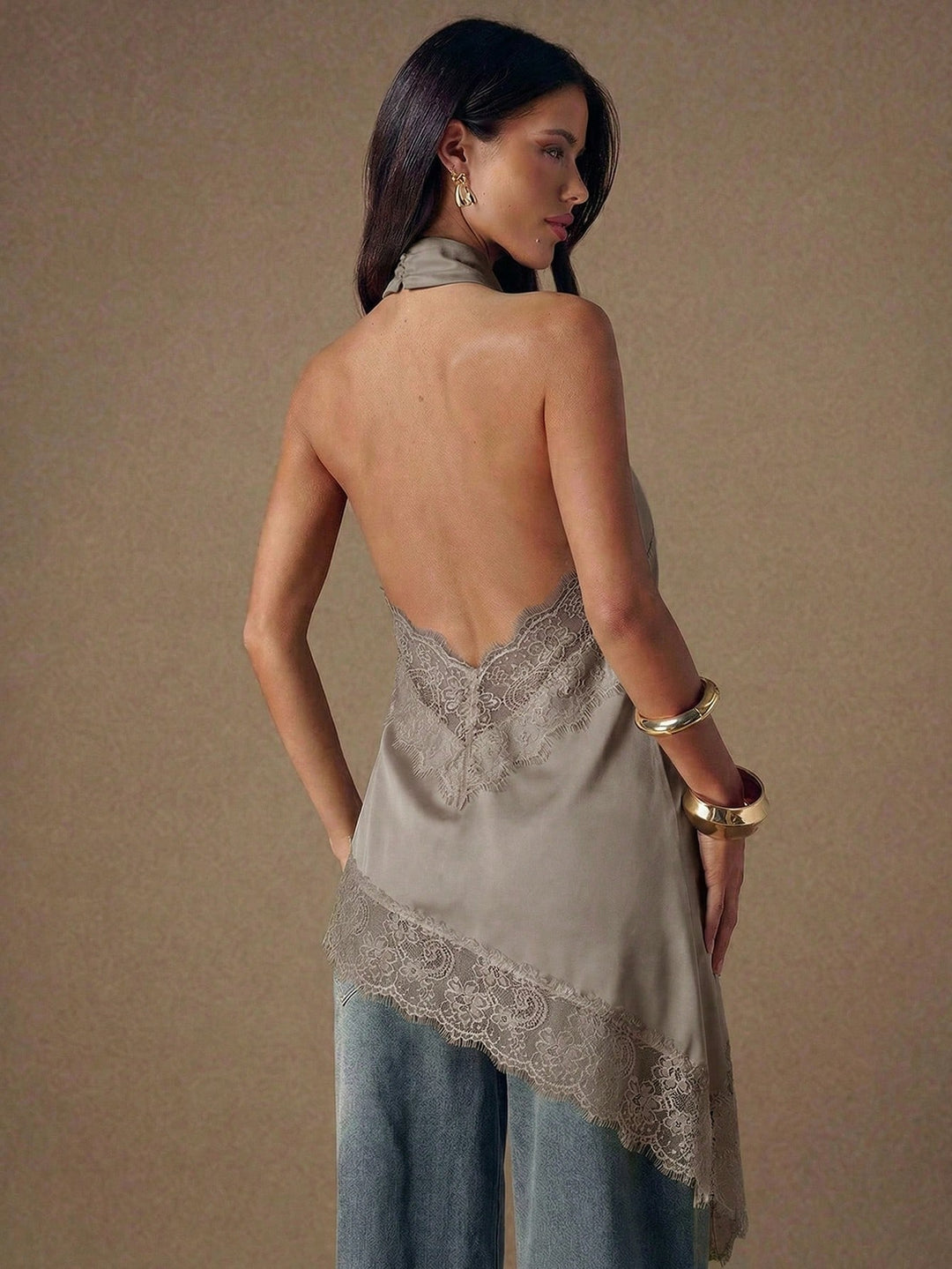 Top SHEIN, kaki
