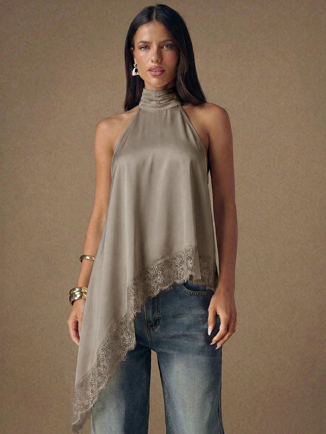 Top SHEIN, kaki