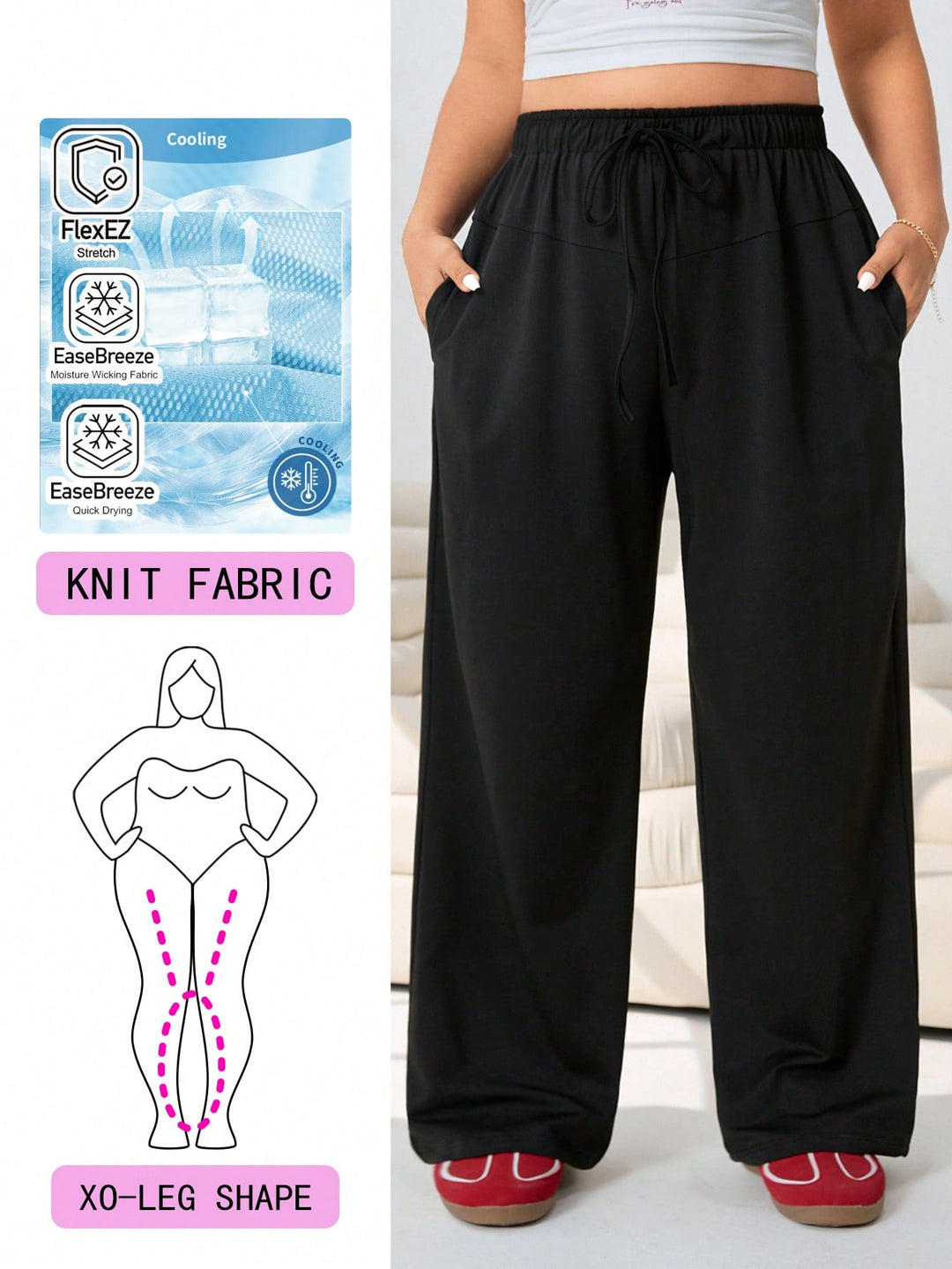 Pantaloni SHEIN, negru