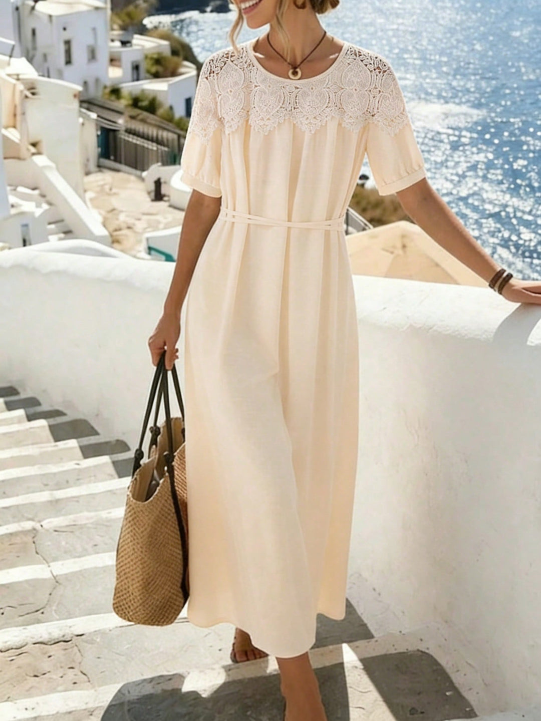 Rochie midi SHEIN, bej
