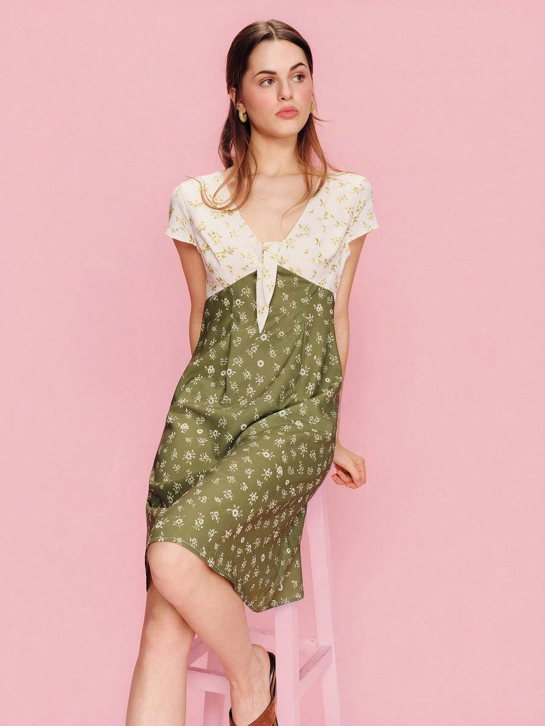 Rochie midi SHEIN, mix culori