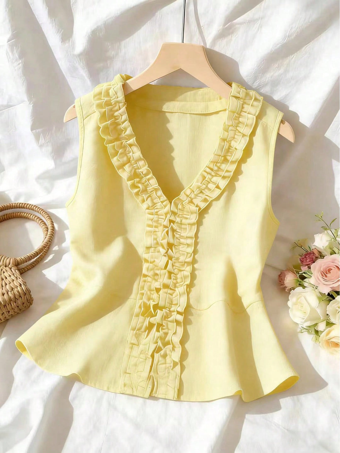 Cămașă tip bluza SHEIN, galben