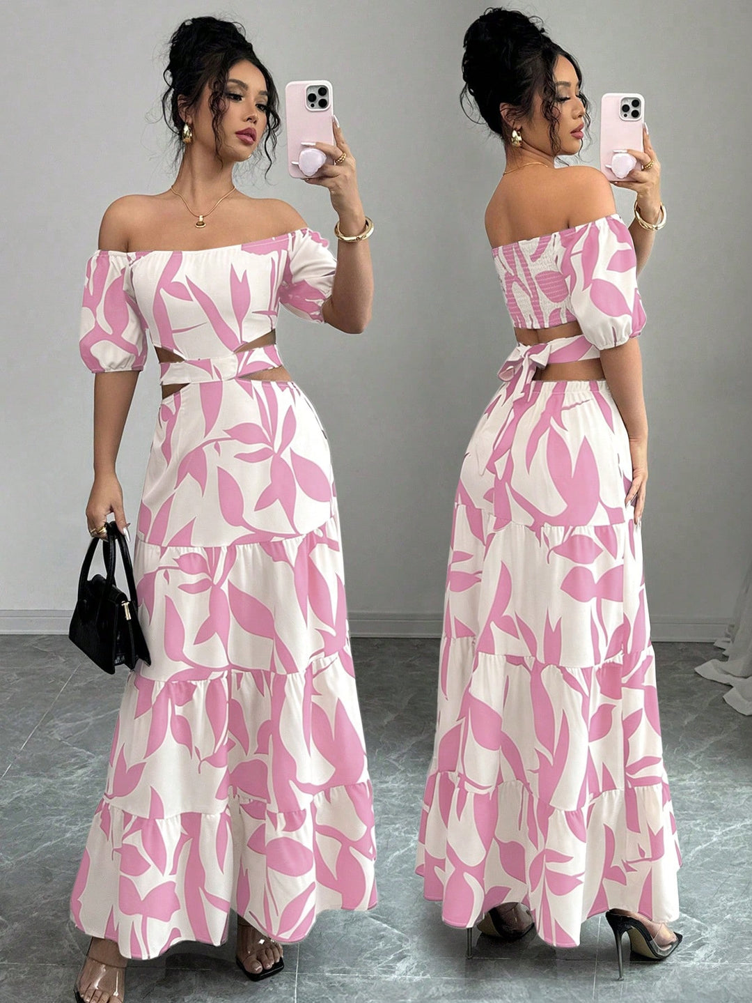 Rochie maxi SHEIN, roz