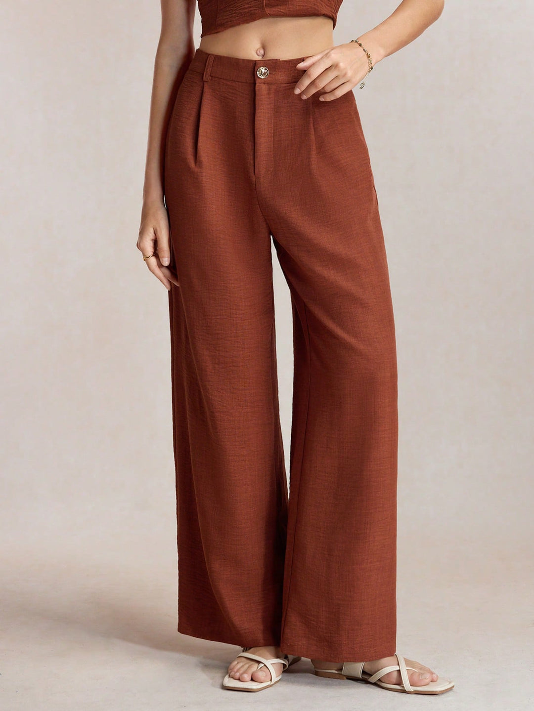 Pantalon SHEIN, maro