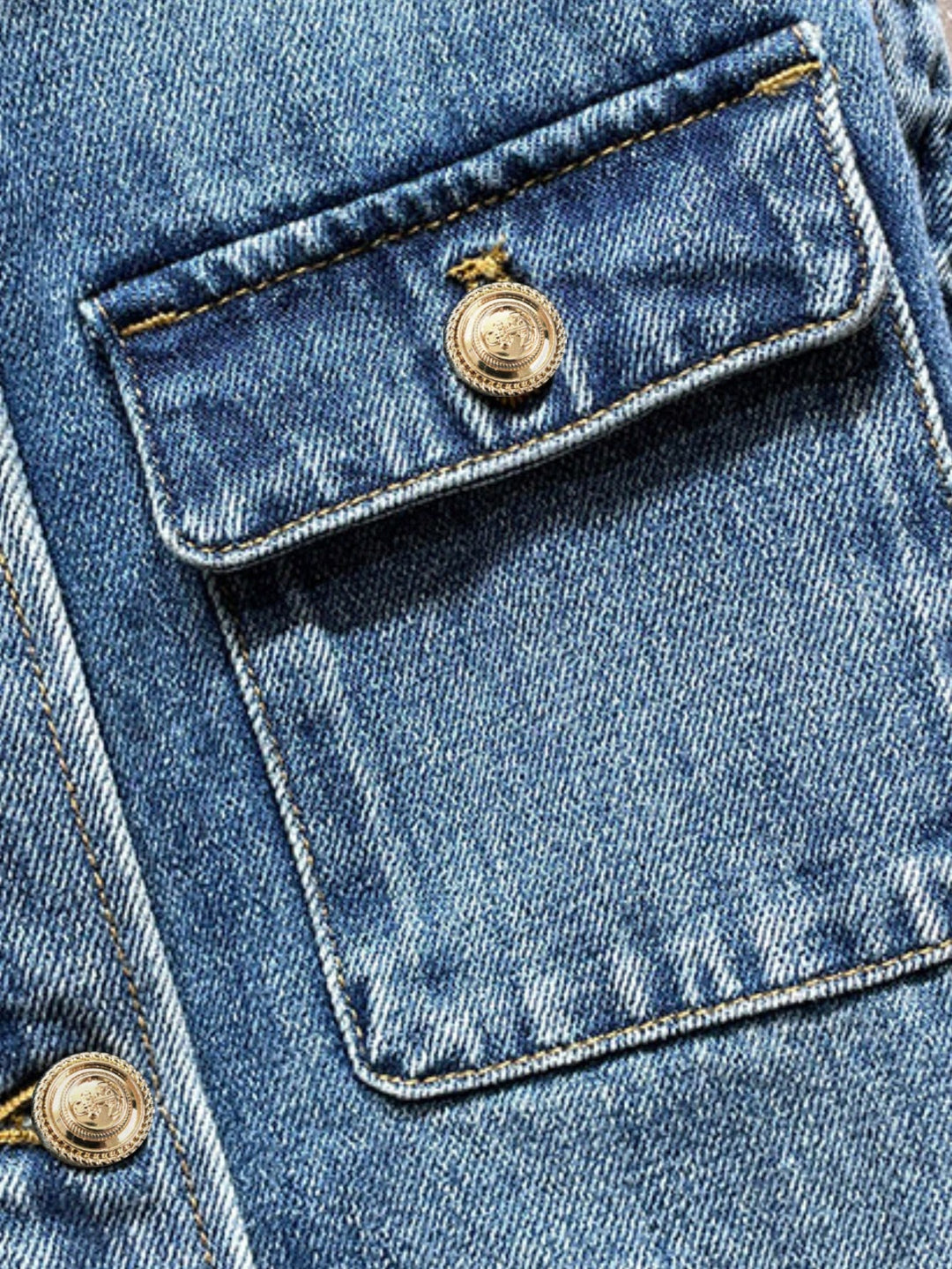 Jachetă denim SHEIN, albastru