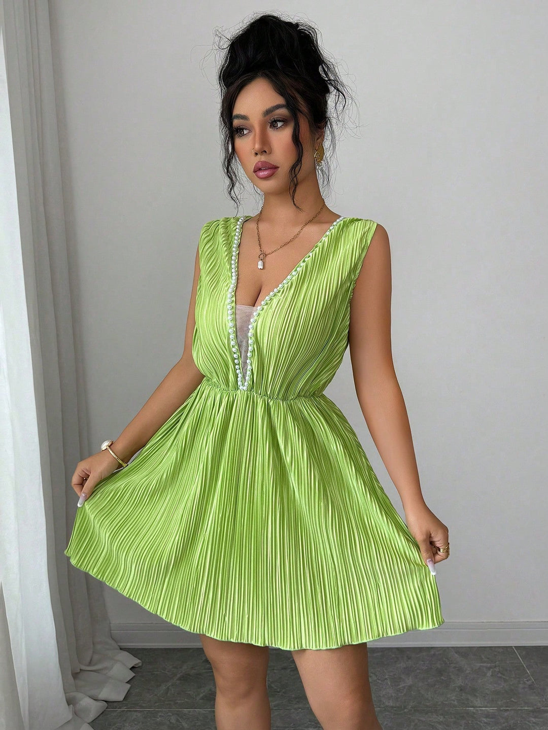 Rochie scurtă SHEIN, verde