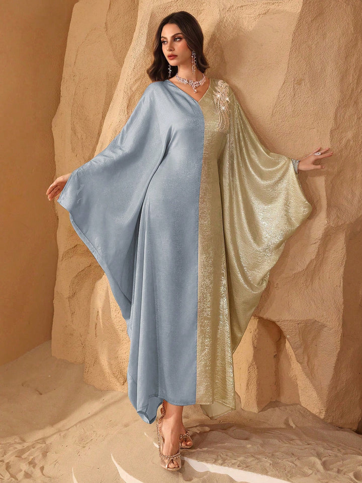 Set caftan și jalabiya SHEIN, albastru