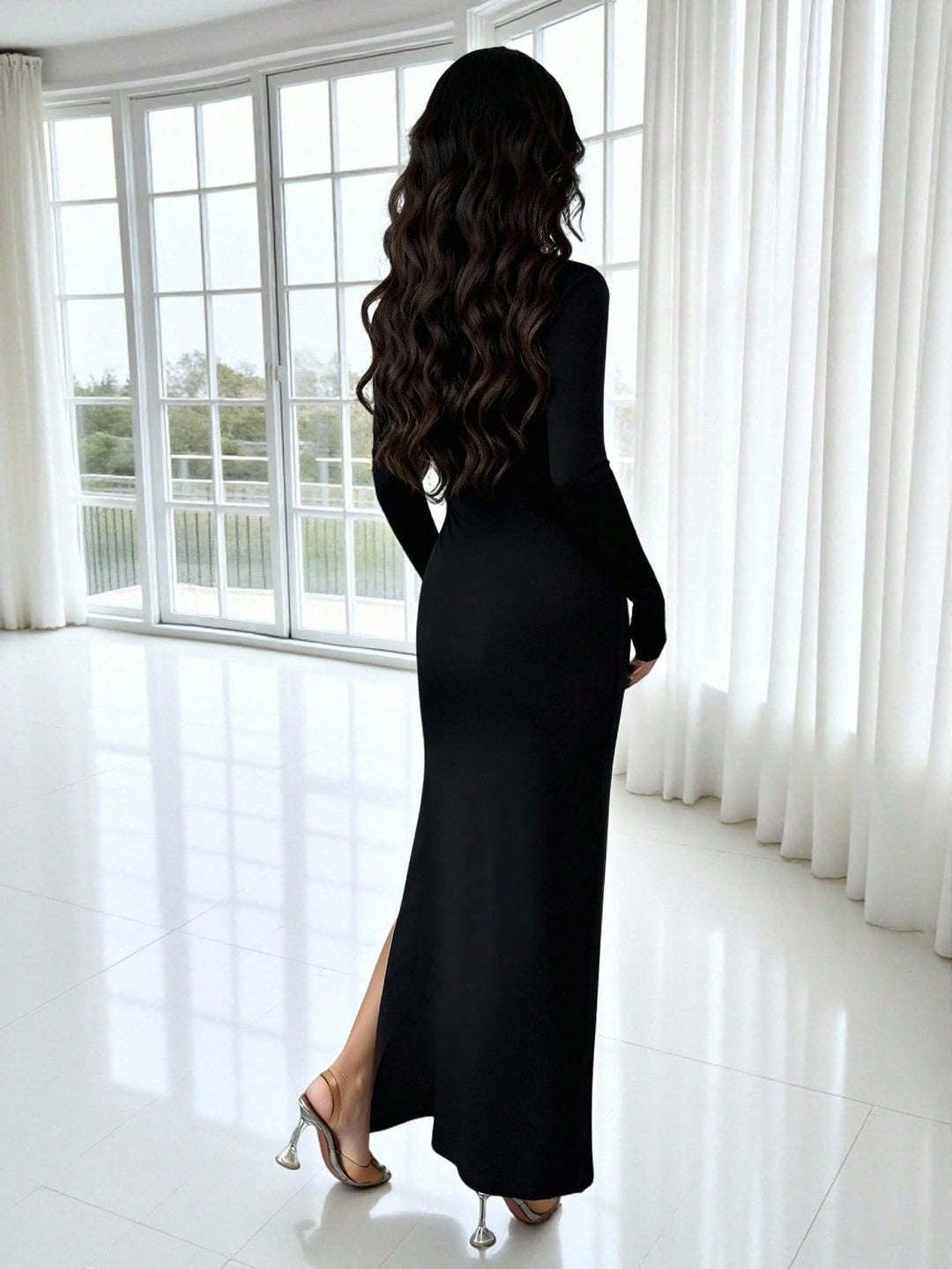 Rochie maxi SHEIN, negru
