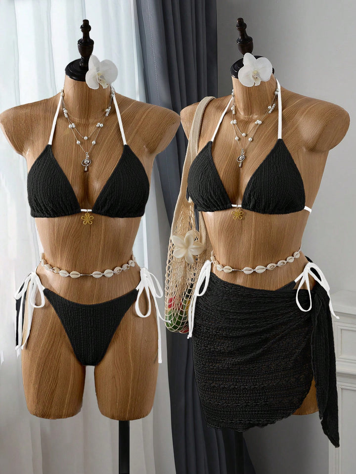 Set bikini SHEIN, negru