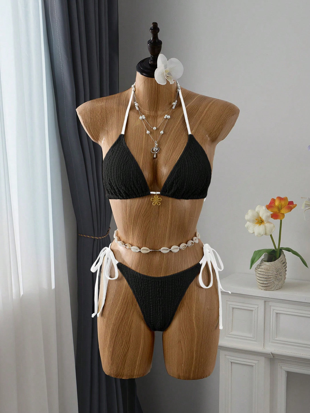 Set bikini SHEIN, negru