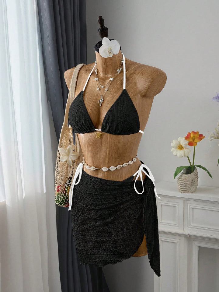 Set bikini SHEIN, negru