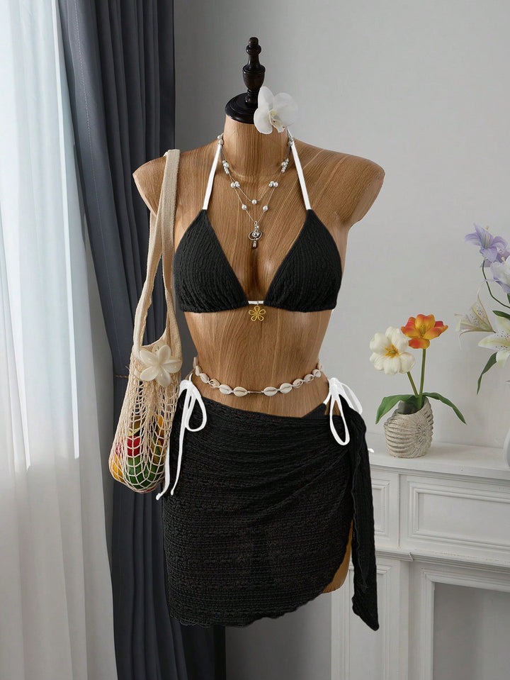 Set bikini SHEIN, negru