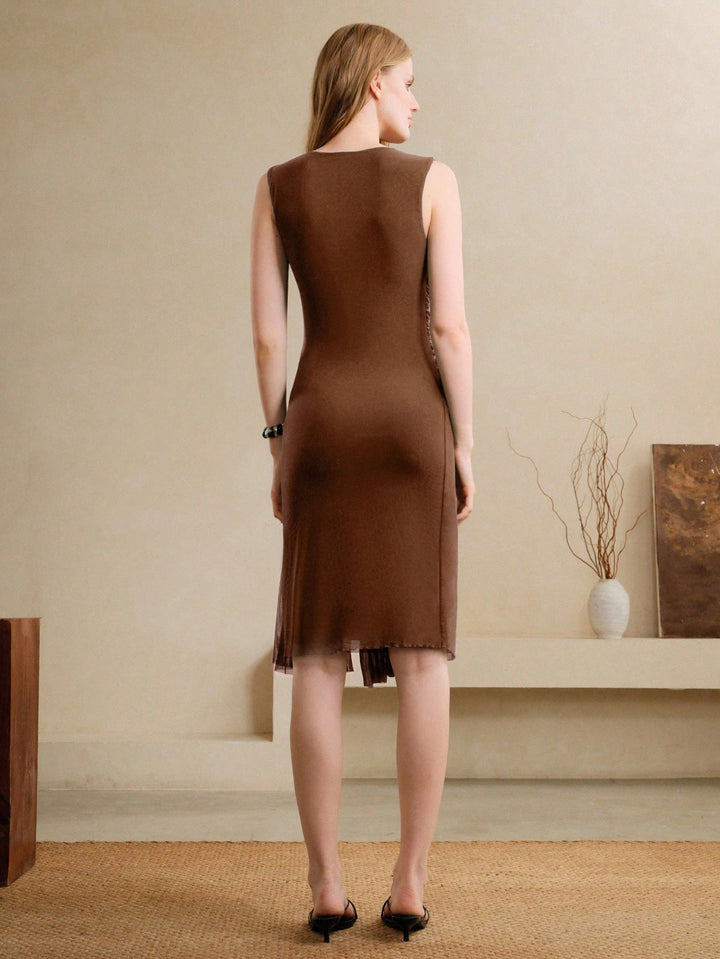 Rochie scurtă SHEIN, maro