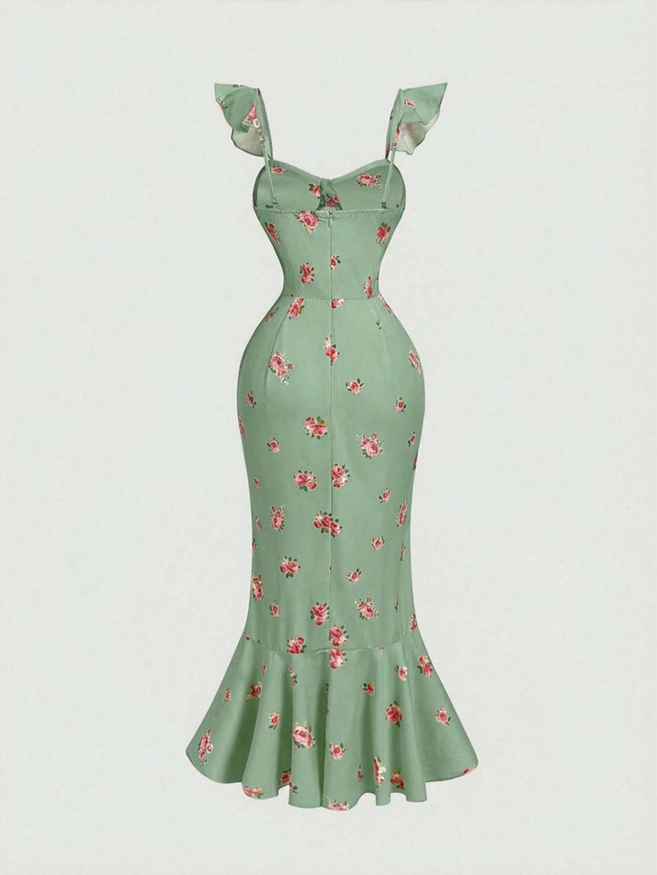 Rochie maxi SHEIN, verde
