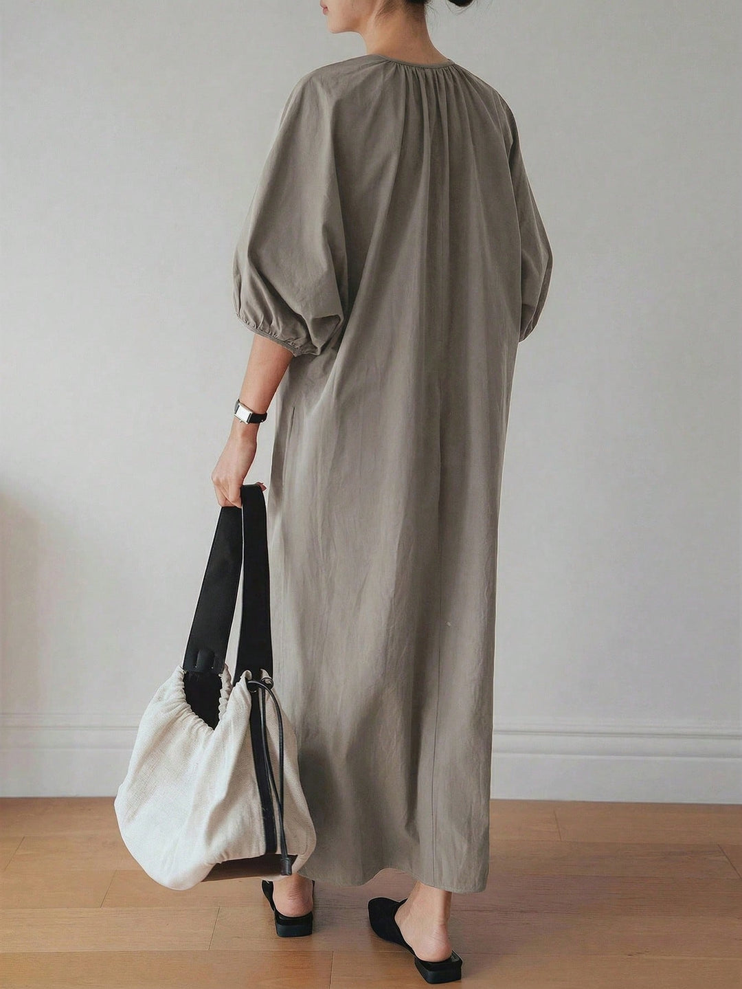 Rochie midi SHEIN, kaki
